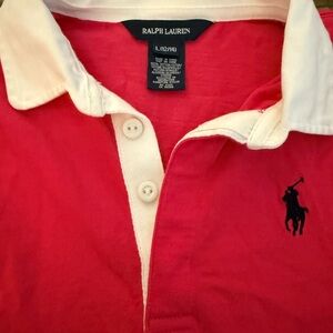 Ralph Lauren Girl’s Rugby Dress in Pink and Gray